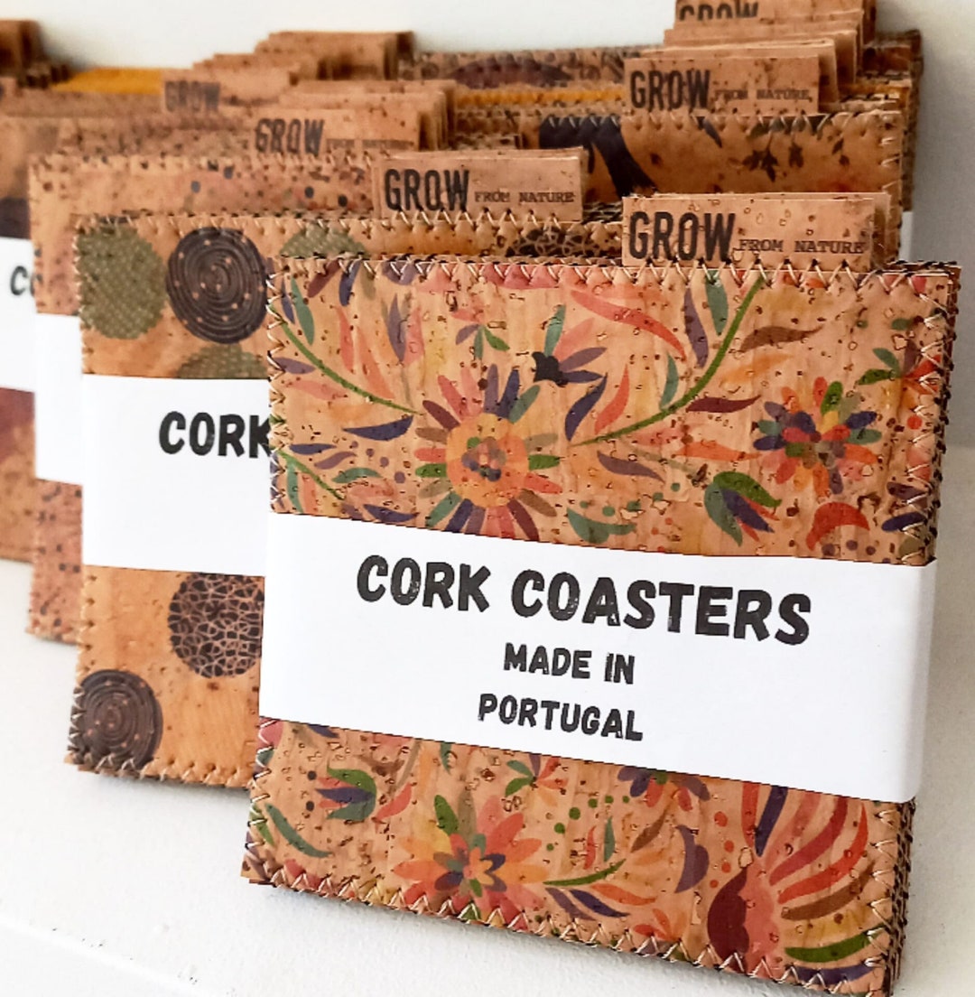 Premium Cork Coasters 6 Pcs Pack Small Bag Latex Natural - Etsy