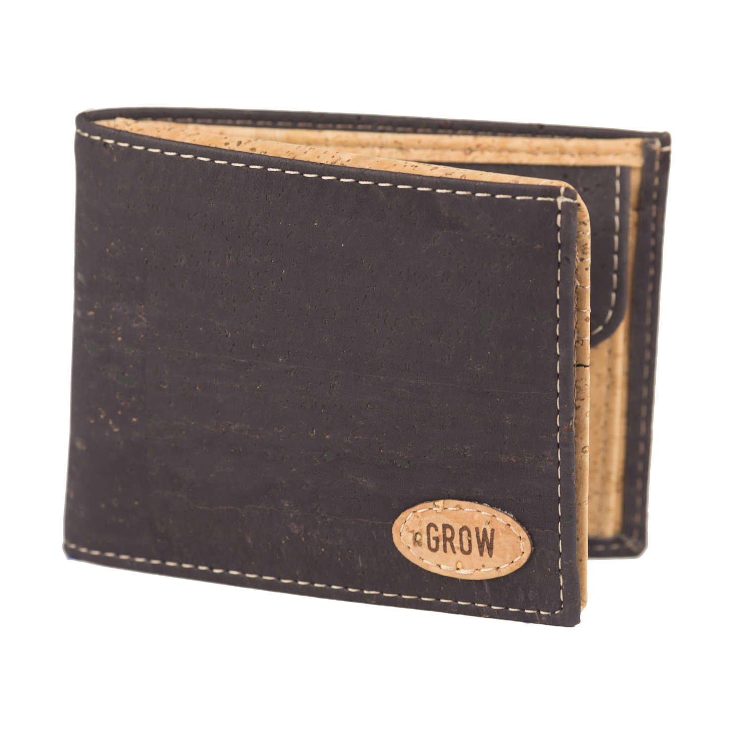 Vegan wallet for men Cork wallet in black Vegan Leather Etsy