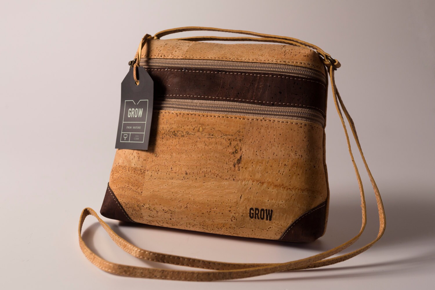 Genuine cork leather crossbody bag cork purse Vegan Leather Etsy