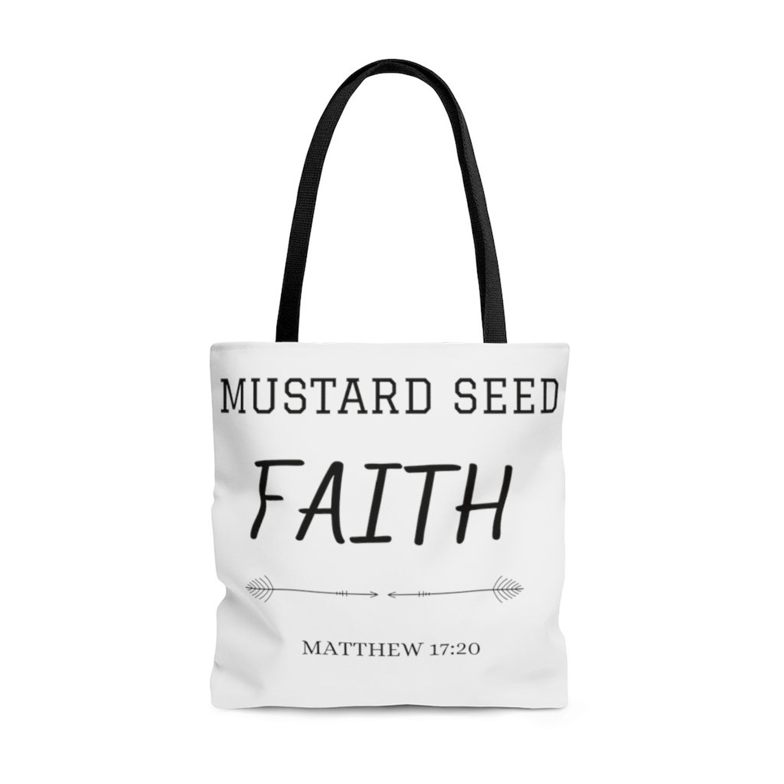 Mustard Seed Faith AOP Tote Bag | Etsy