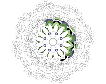 Página para colorear de flores de lujo - Descarga digital instantánea