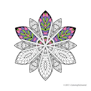 Flower Power Malseite - Sofortiger digitaler Download