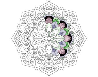 Pretty Petals Coloring Page - Instant Digital Download