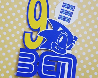 Sonic cupcake topper | Etsy