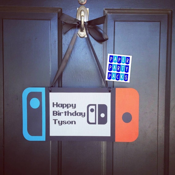 Blue and Red Game Controller Door Sign Il_570xn