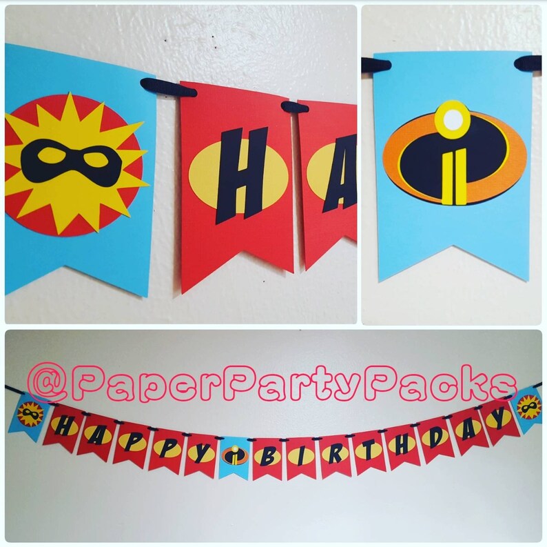 Masked Superhero Birthday Banner