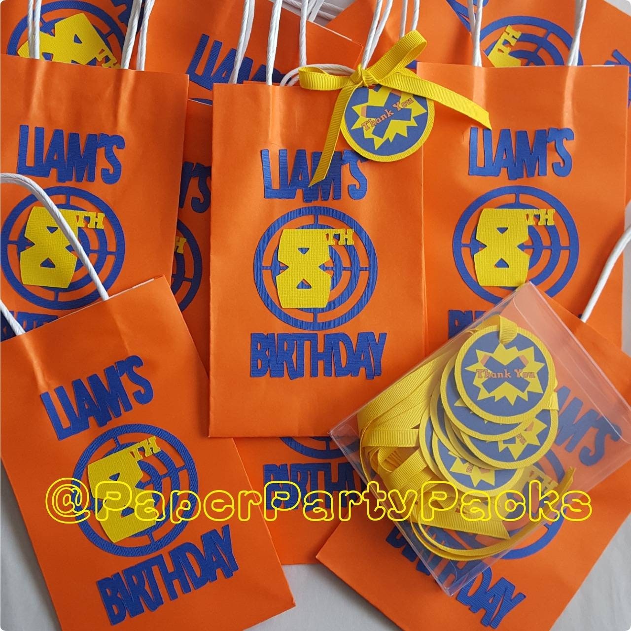 Set of 12 Target Bags With Personalization and Favor Tag Etsy