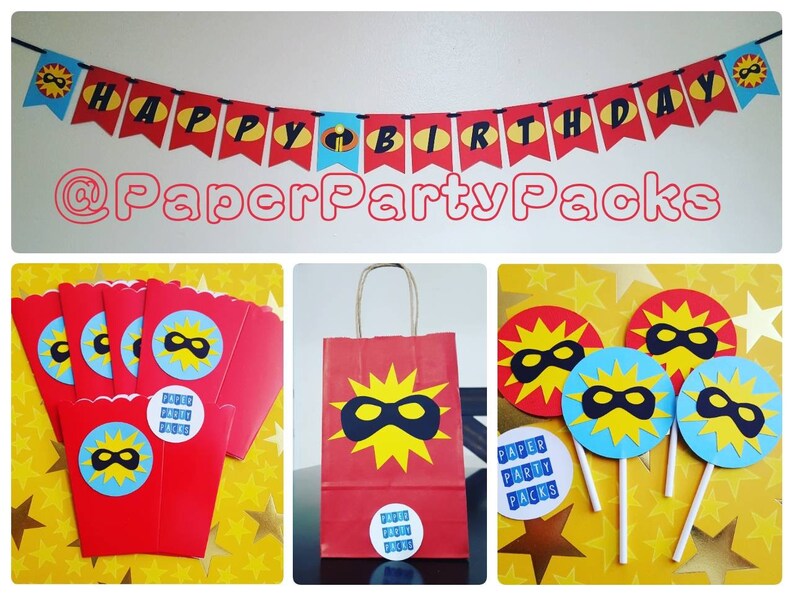 Masked Superhero Birthday Banner