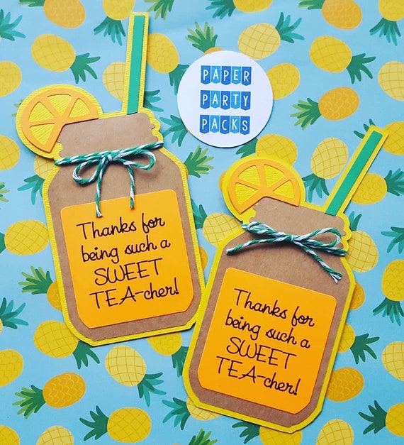 Sweet TEA-cher gift Mason Jar packet pouch Sweet Tea Tag Teacher Appreciation Gift End of the year gift idea Il_570xn