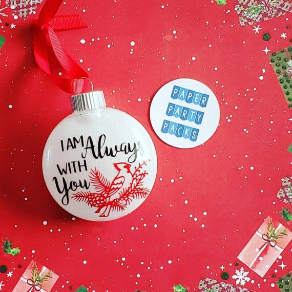 Cardinal Christmas Ornament I am always with you includes ornament box Il_570xn