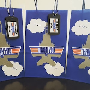 Set of 12 Fighter Jet bags with wingman dog tag