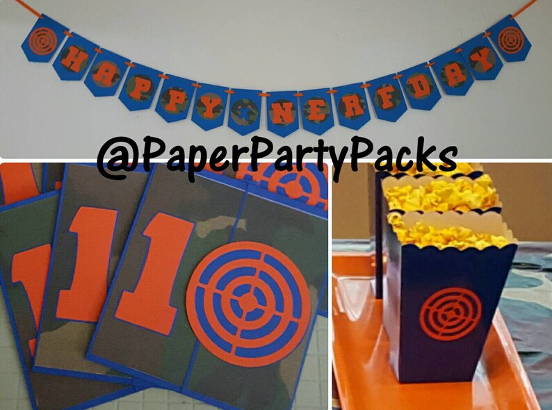 Set of 12target Favor Boxes Inspired by Nerf Wars Party Etsy