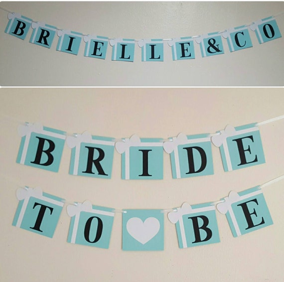 Set of 2-Robins Egg Blue Bridal Shower Banner Pack Bride and co She Said Yes Darlings Bride To Be Il_570xn