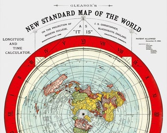 アレクサンダー・グリーソンの世界地図 61x91cm 大型ウォール