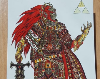 Legend of Zelda- Ganondorf A5 print