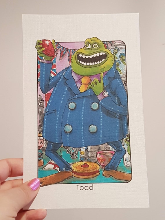 Villain Clans the Toad Flushed away A6/A5/A4 print on Etsy