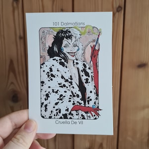 Villain Clans Cruella DeVil (101 dalmatiërs) - A6/A5/A4 print op zwaargewicht cartridge papier