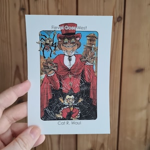 Villain Clans Cat R. Waul (An American tale: Fievel goes West) - Stampa A6/A5/A4 su carta a cartuccia pesante