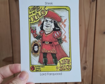 Villain Clans Lord Farquaad (Shrek) and Fairy Godmother (Shrek 2) - A6/A5/A4 prints on heavyweight cartridge paper