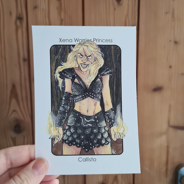 Bösewicht Clans Callisto (Xena Warrior Princess) - A6/A5/A4 Druck auf schwerem Patronenpapier