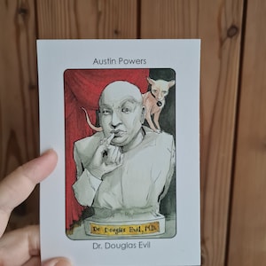 Böser Clans Doctor Evil (Austin Powers) - A6/A5/A4 Druck auf schwerem Patronenpapier