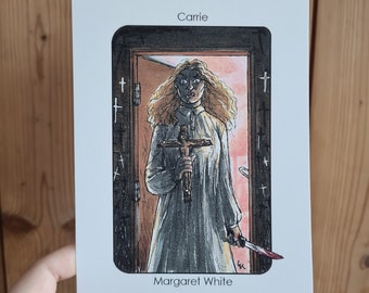 Villain Clans Margaret White (Carrie) - printed on heavyweight cartridge paper