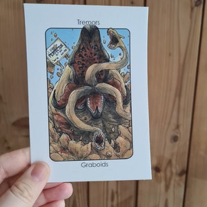 Villain Clans Graboid (Tremors) - A6/A5/A4 print on heavyweight cartridge paper