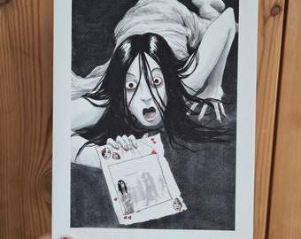The Grudge A6A5A4 print on heavyweight cartridge paper Villain Clans Kayako Saeki