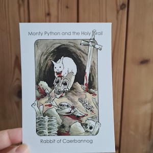 Villain Clans Rabbit of Caerbannog (Monty Python e o Santo Graal) - Impressão A6/A5/A4 em cartucho de alta gramatura