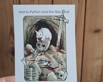 Villain Clans Rabbit of Caerbannog (Monty Python y el Santo Grial) - Impresión A6/A5/A4 en papel de cartucho pesado