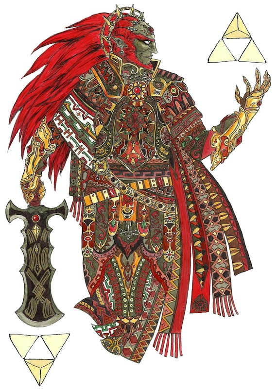Legend of Zelda- Ganondorf A5 Print - Etsy