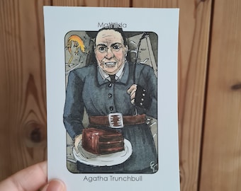 Villain Clans Agatha Trunchbull (Matilda) - A6/A5/A4 print on heavyweight cartridge paper