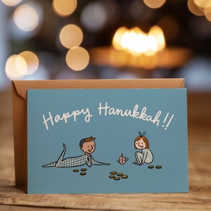 Carte de voeux Happy Hanoukka - A2 4,25 x 5,5 pouces - carte de voeux joyeuses fêtes, plusieurs cartes de vœux