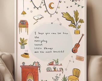 I Hope You Can See How Art Print 8x10 - gratitude appreciation little things illustration