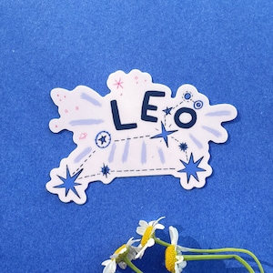 Adesivo in vinile Leone - 3"x3" - adesivo zodiaco adesivo durevole per laptop adesivo per bottiglia d'acqua adesivo per auto adesivo astrologia costellazione