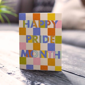 Happy Pride Month-wenskaart - A2 4,25 "x 5,5" - Pride LGBT-kaart voor queer-bevestigende kaart van de Pride-maand