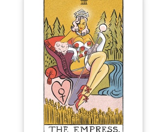 The Empress Tarot Card Pin-Up Art Print - Tarot poster empress poster pinup poster wall art home decor