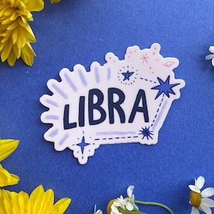 Adesivo in vinile Bilancia - 3"x3" - adesivo zodiaco adesivo durevole per laptop adesivo per bottiglia d'acqua adesivo per auto adesivo astrologia costellazione