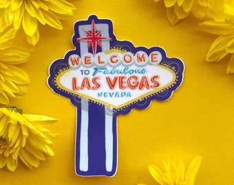 Bienvenido a Las Vegas Neon Sign Vinilo Pegatina - 3"x3" - pegatina de viaje signo pegatina neón pegatina vegas pegatina desierto pegatina suroeste