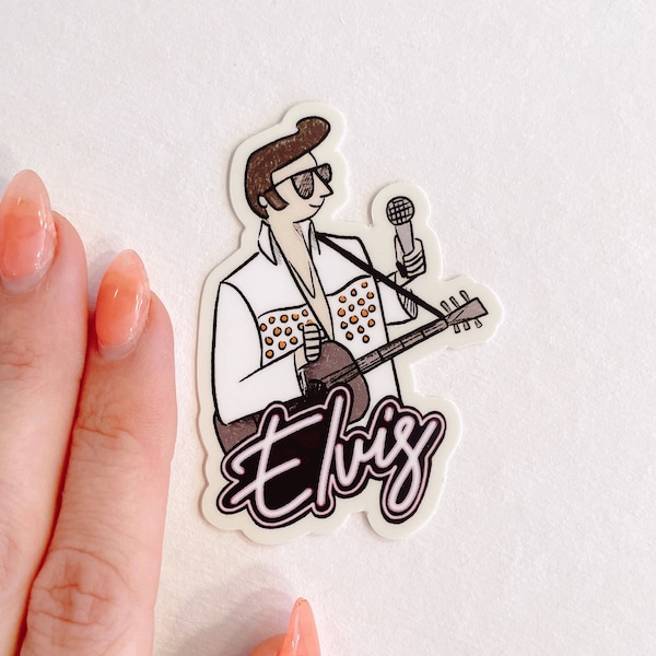 Elvis Vinyl Sticker - 3"x2" - elvis presley graceland love me tender rockabilly jailhouse rock