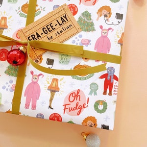 A Christmas Story Movie Wrapping Paper Sheets 20x29 - You&#39;ll shoot your eye out 1980s christmas movie ralphie funny wrapping paper