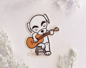 KK Slider Vinyl Sticker - 2"x2.5" - animal crossing sticker kk sticker acnh sticker dog sticker