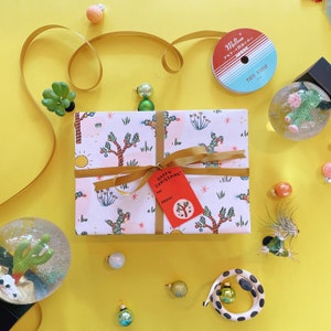 Christmas Cactus Wrapping Paper Sheets Each Sheet 20x29 Holiday Wrap ...