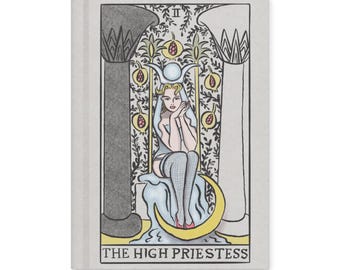 The Hierophant Tarot Hardcover Journal - matte lined notebook