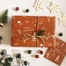 Rust Merry Christmas Pattern Wrapping Paper Sheets - Each Sheet 20'x29' - holiday cozy wrap gift present roll kids cute red 