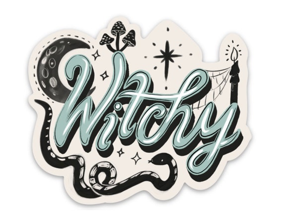 Witchy Vinyl Sticker - 3" - witchy sticker witch sticker magic sticker witch gift witchy gift witch decal beginner witch decor