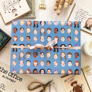 The Office TV Show Pattern Wrapping Paper Sheets - Each Sheet 20&quot;x29&quot; - the office art the office US dunder mifflin michael scott art