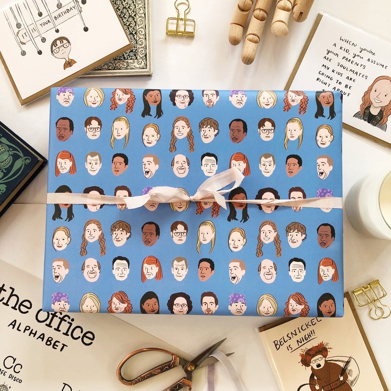 The Office TV Show Pattern Wrapping Paper Sheets - Each Sheet 20"x29" - the office art the office US dunder mifflin michael scott art image 1