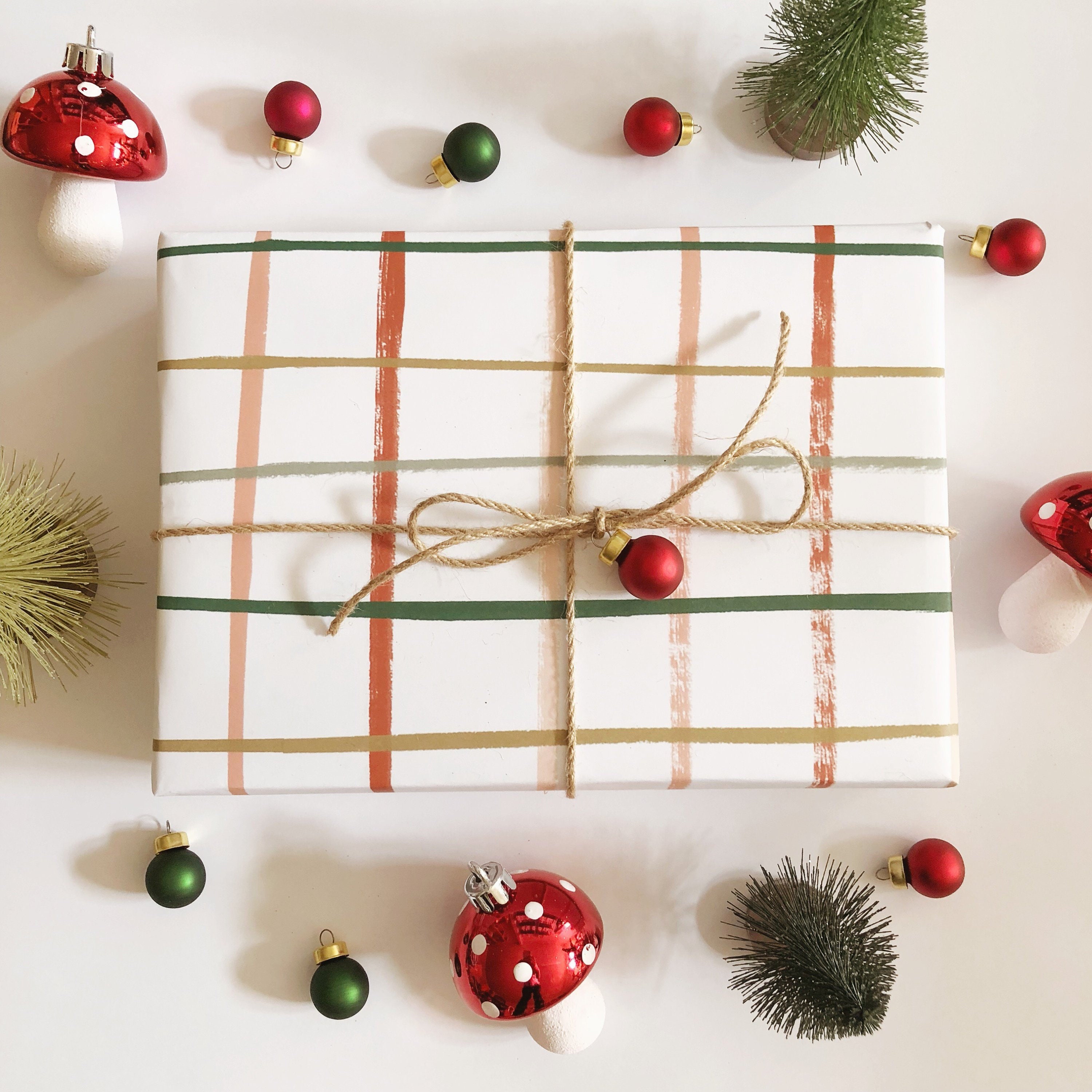 Wonky Plaid Pattern Wrapping Paper Sheets - Each Sheet 20"x29&qu…
