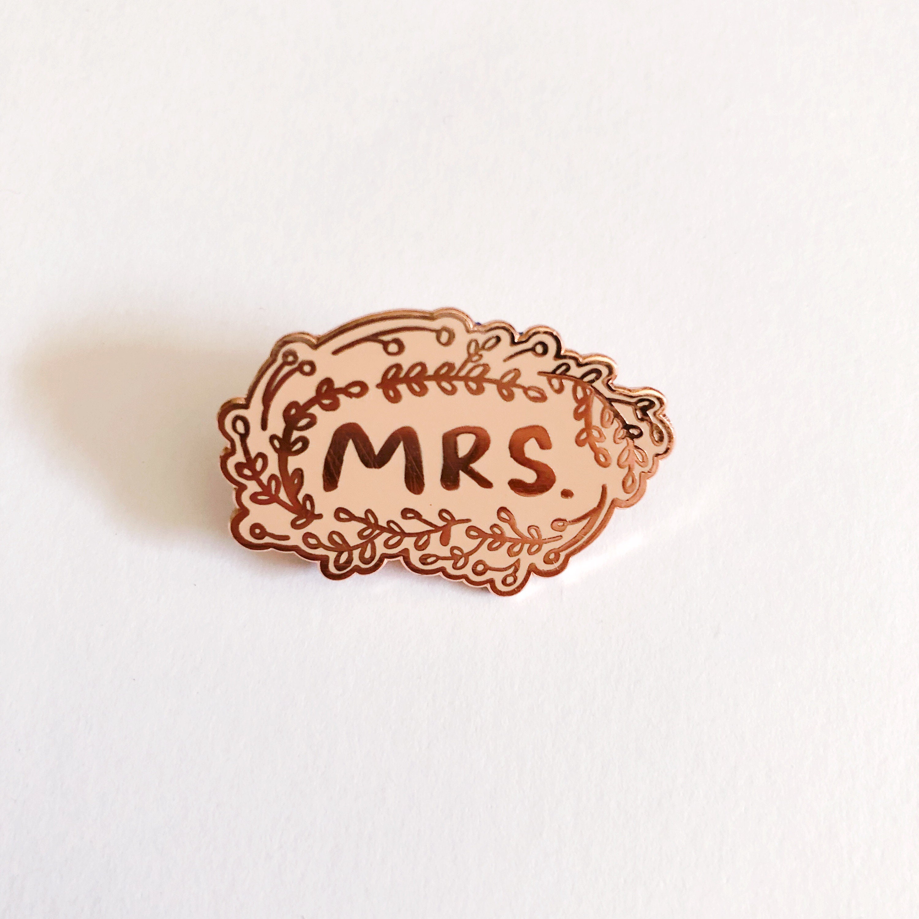 MRS. Pin - 1.25 inches - lapel hard enamel wedding gift bride groom a…